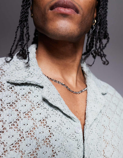 Premium Boxy Oversized Crochet Shirt
