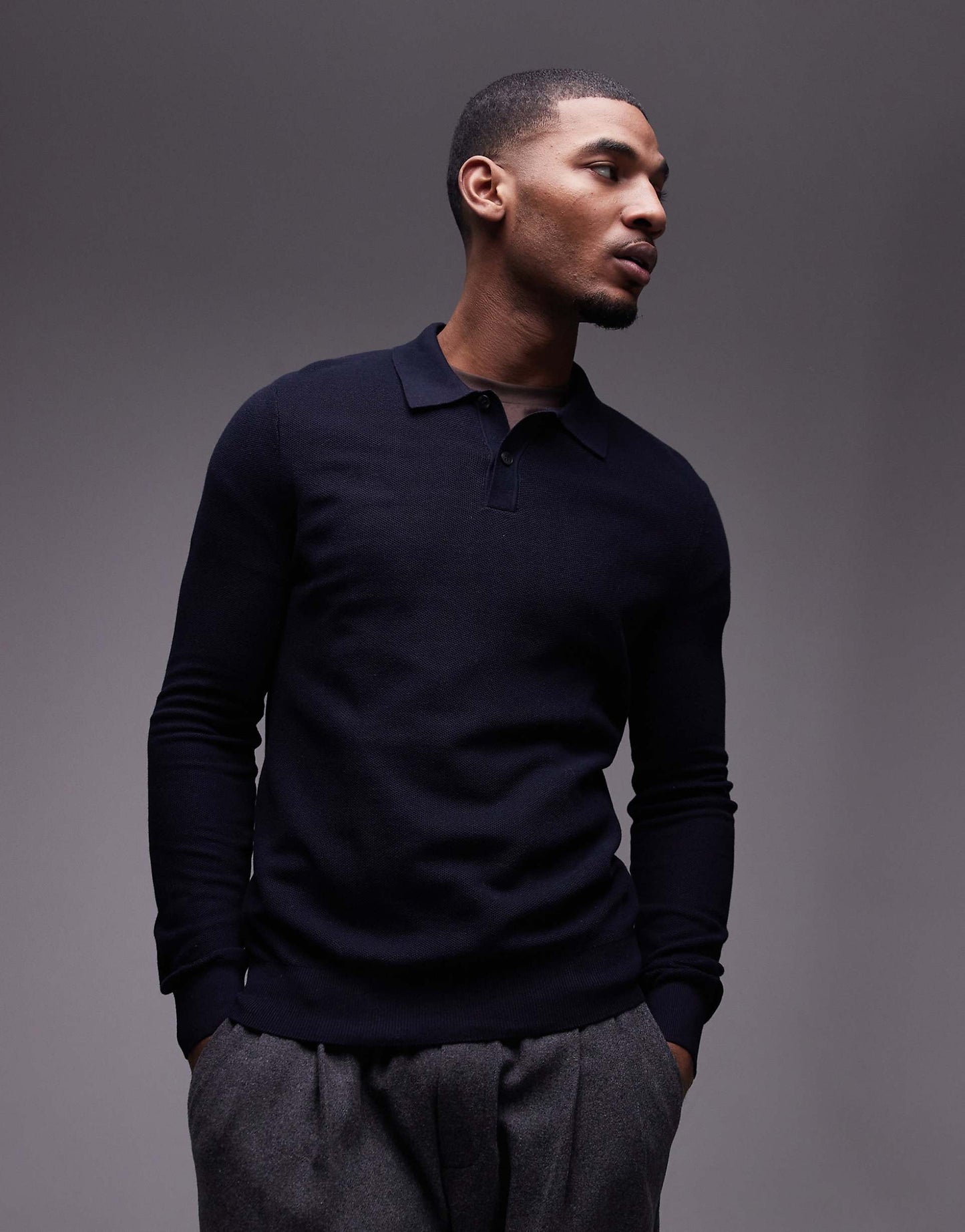 Knitted Polo Sweater