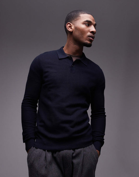 Knitted Polo Sweater