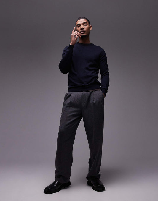 Knitted Crew Neck Sweater