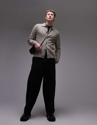 Knitted Polo Cardigan