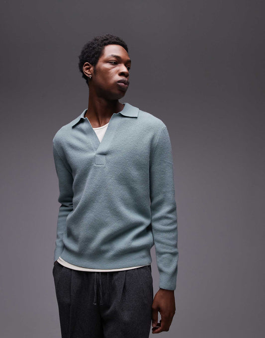 Knitted Polo Sweater