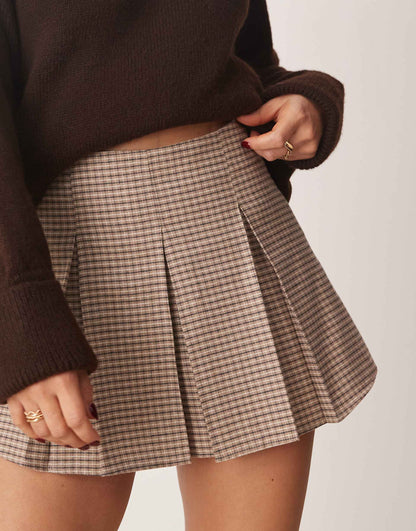 Pleated Mini Skirt