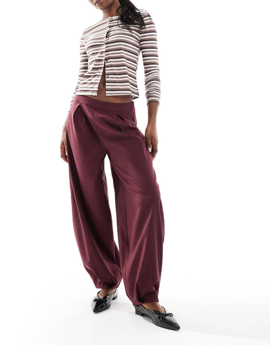 Tailored Barrel Leg Trouser