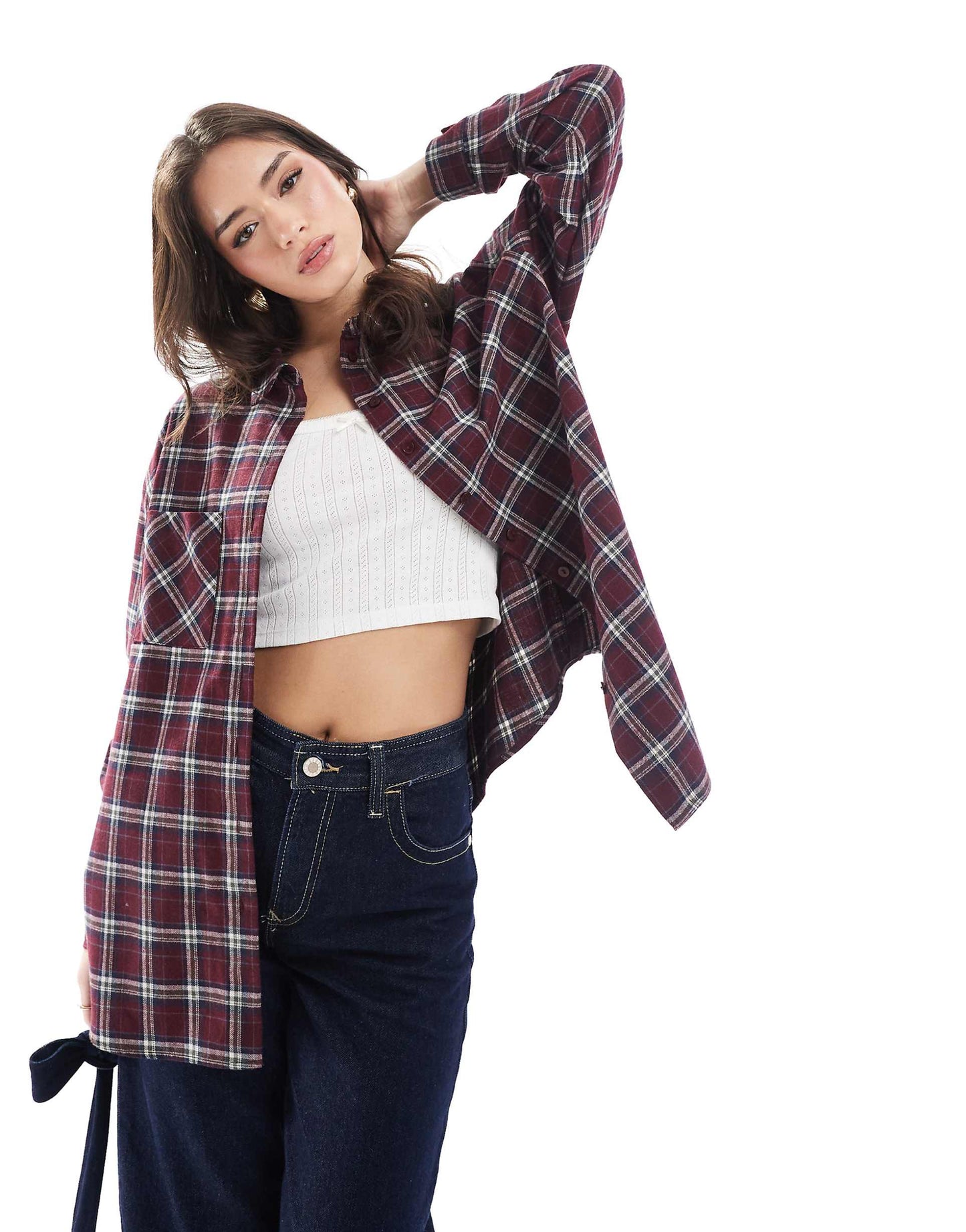 Oversized Check Flannel Shirt