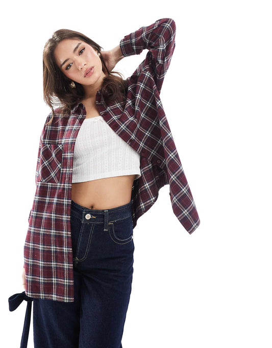 Oversized Check Flannel Shirt