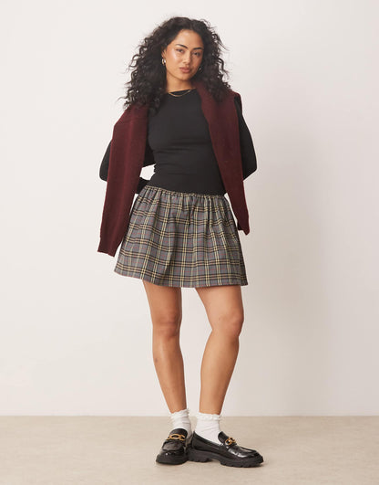 Fabric Mix Mini Dress