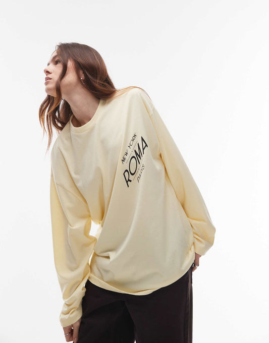 Graphic Roma Long Sleeve Skater Top