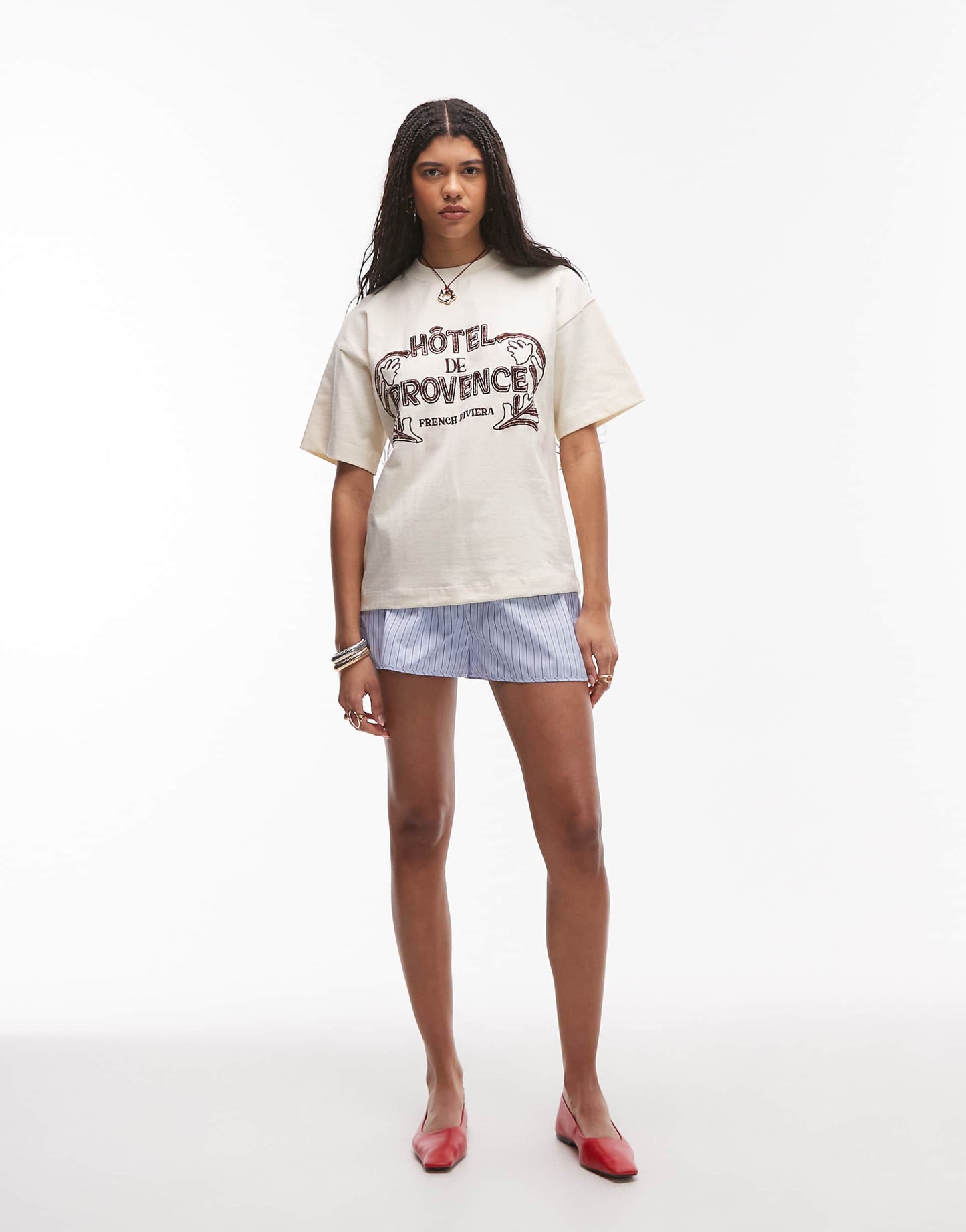 Cutwork Hotel De Provence Oversized Tee