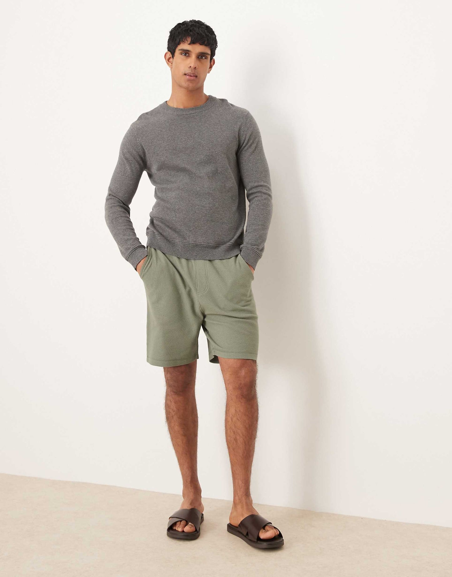 Oversized Waffle Shorts