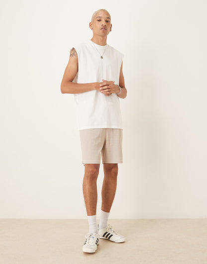 Oversized Waffle Shorts