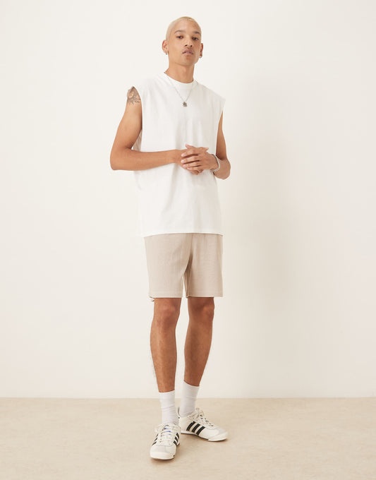 Oversized Waffle Shorts