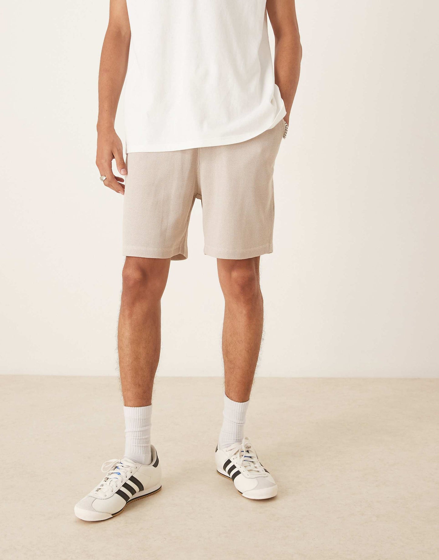 Oversized Waffle Shorts