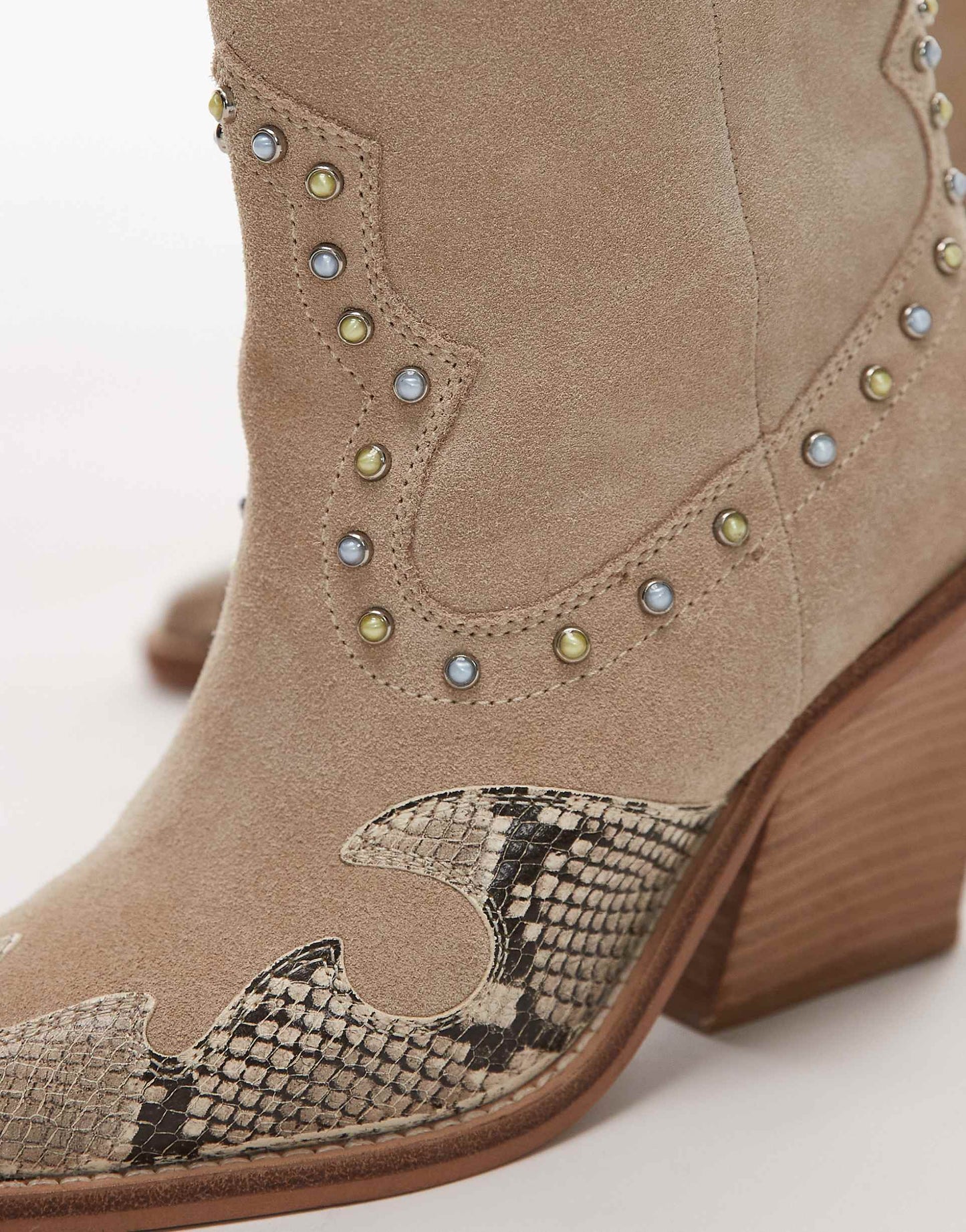 New-Kole Beaded Western Knee Boots