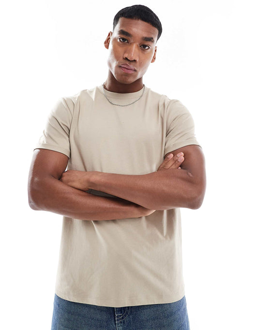 Essential Crew Neck T-Shirt With Roll Sleeve