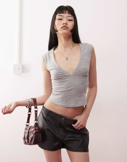 Emberly Plunge Front Top