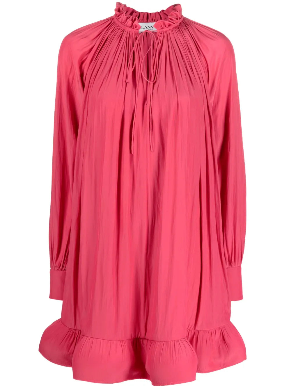 Ruffled Pleated Mini Dress