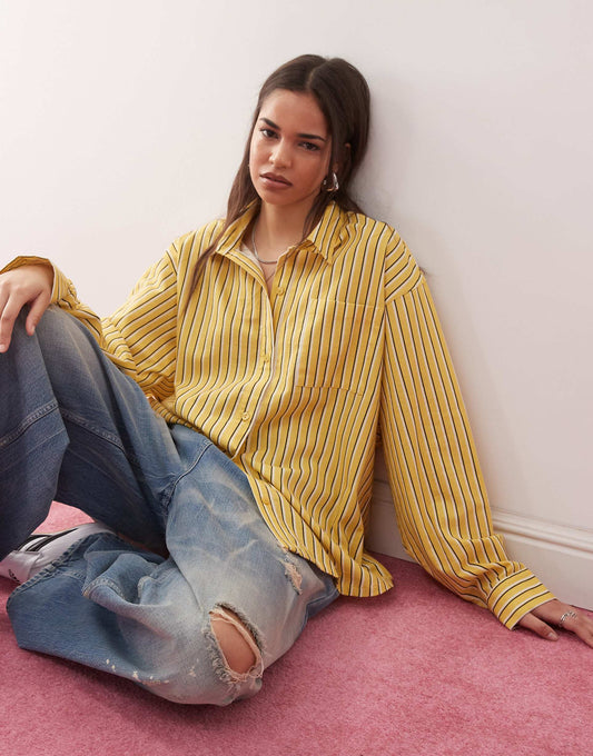 Oversized Linen Blend Shirt