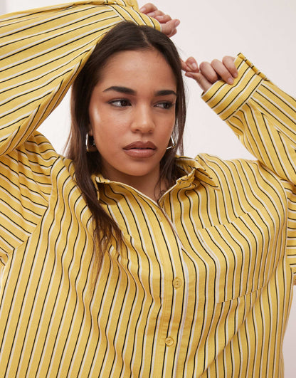 Oversized Linen Blend Shirt