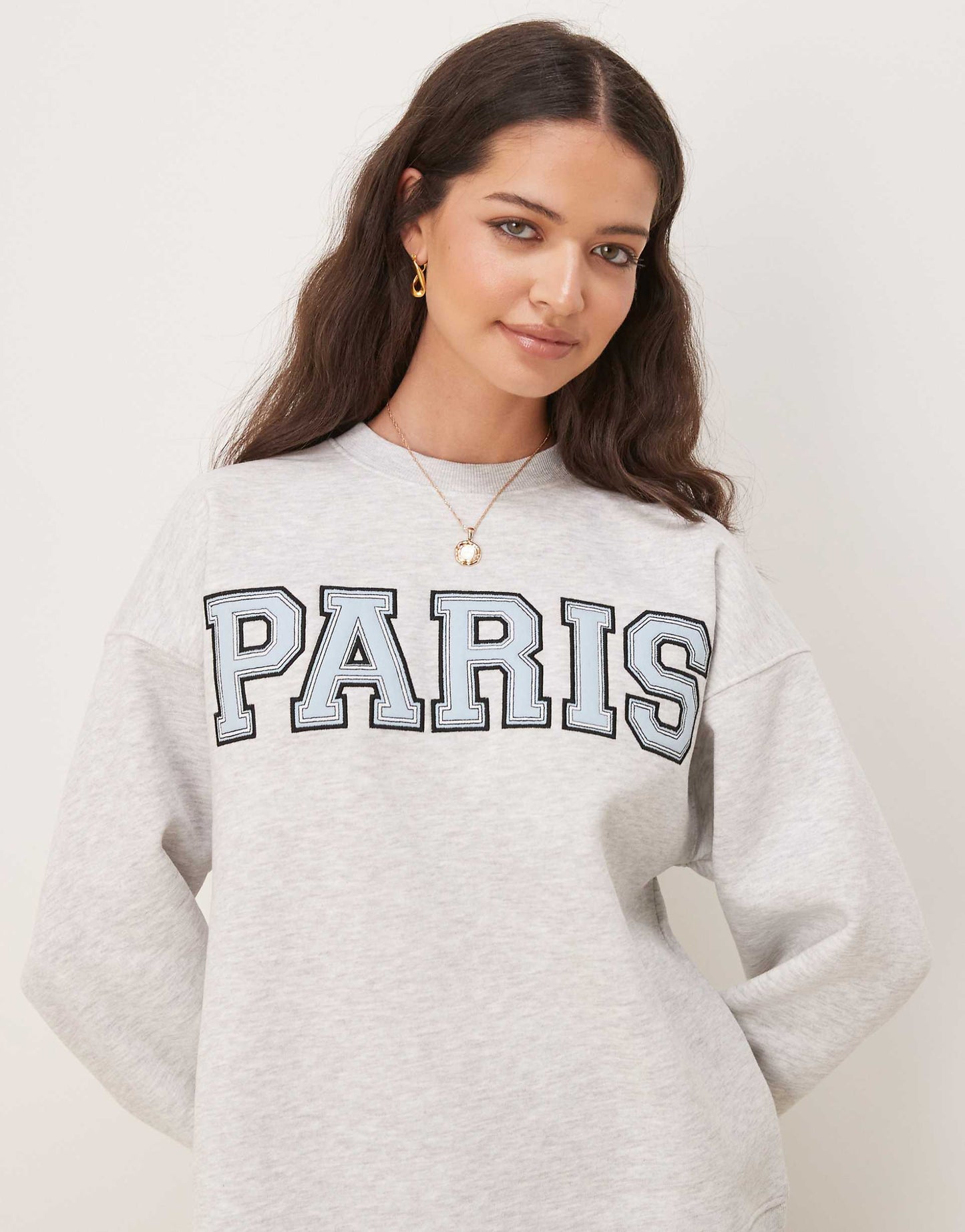 Paris Logo Oversized Sweatshirt