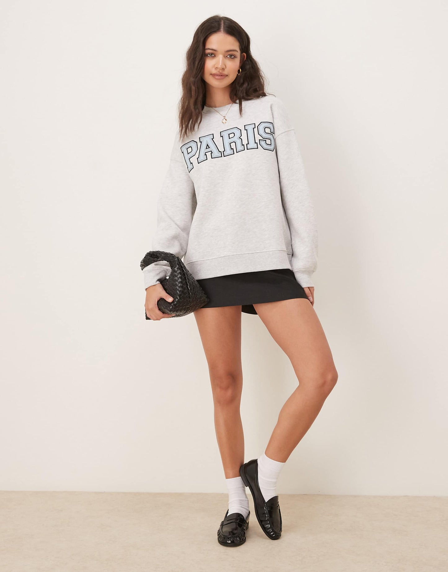 Paris Logo Oversized Sweatshirt