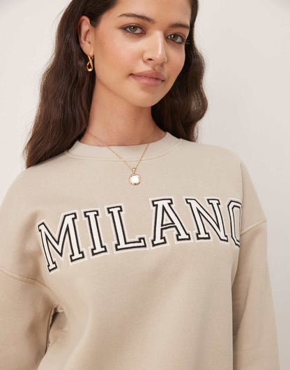 Milano Logo Oversized Sweatshirt