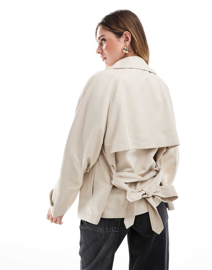 Cropped Trench Jacket