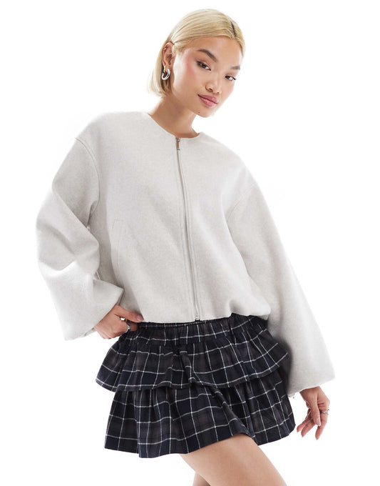 Brushed Bomber Jacket