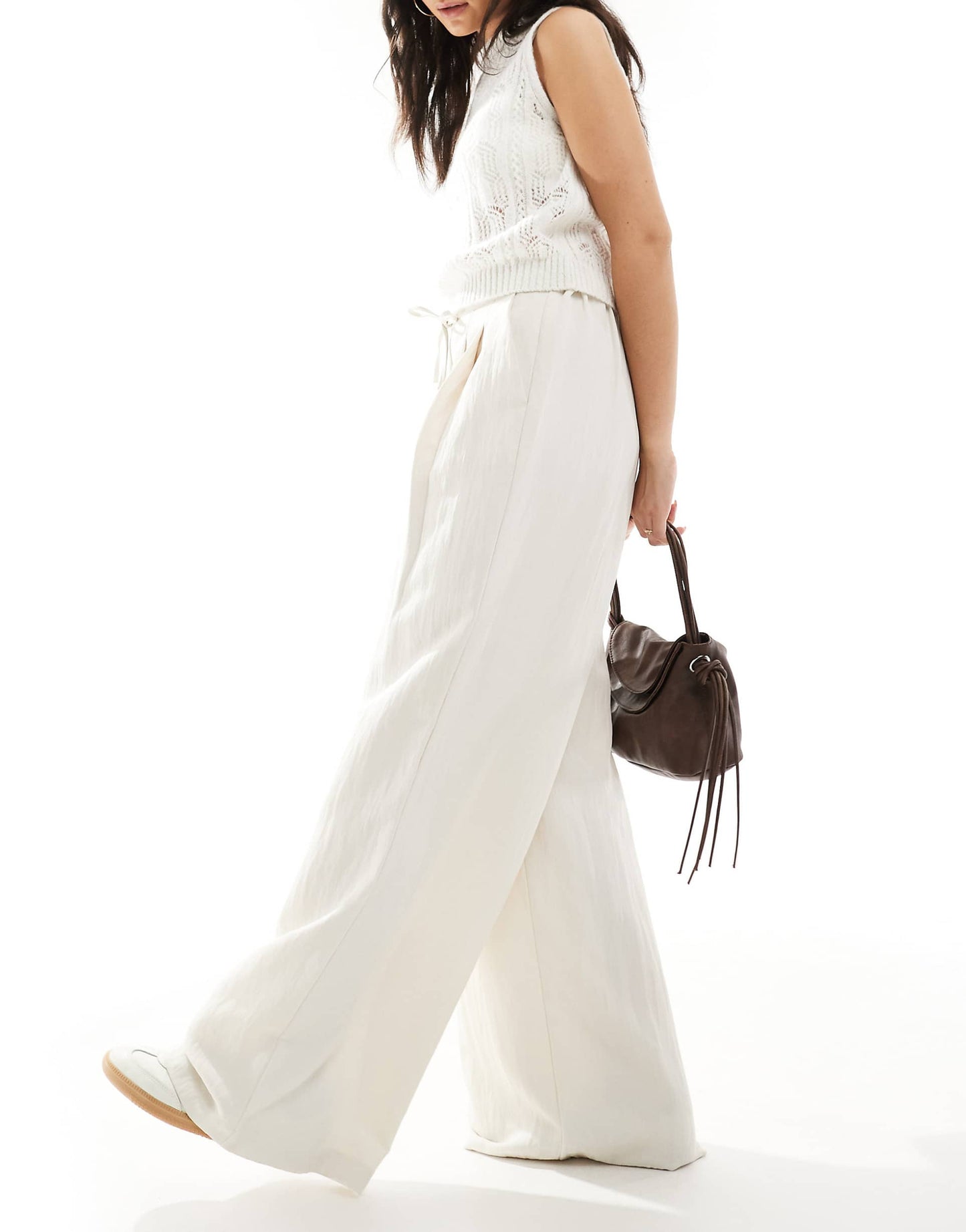 Wide Leg Tie Waist Trouser
