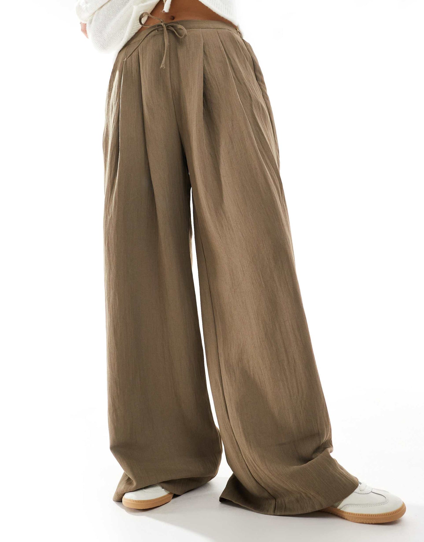 Wide Leg Tie Waist Trouser