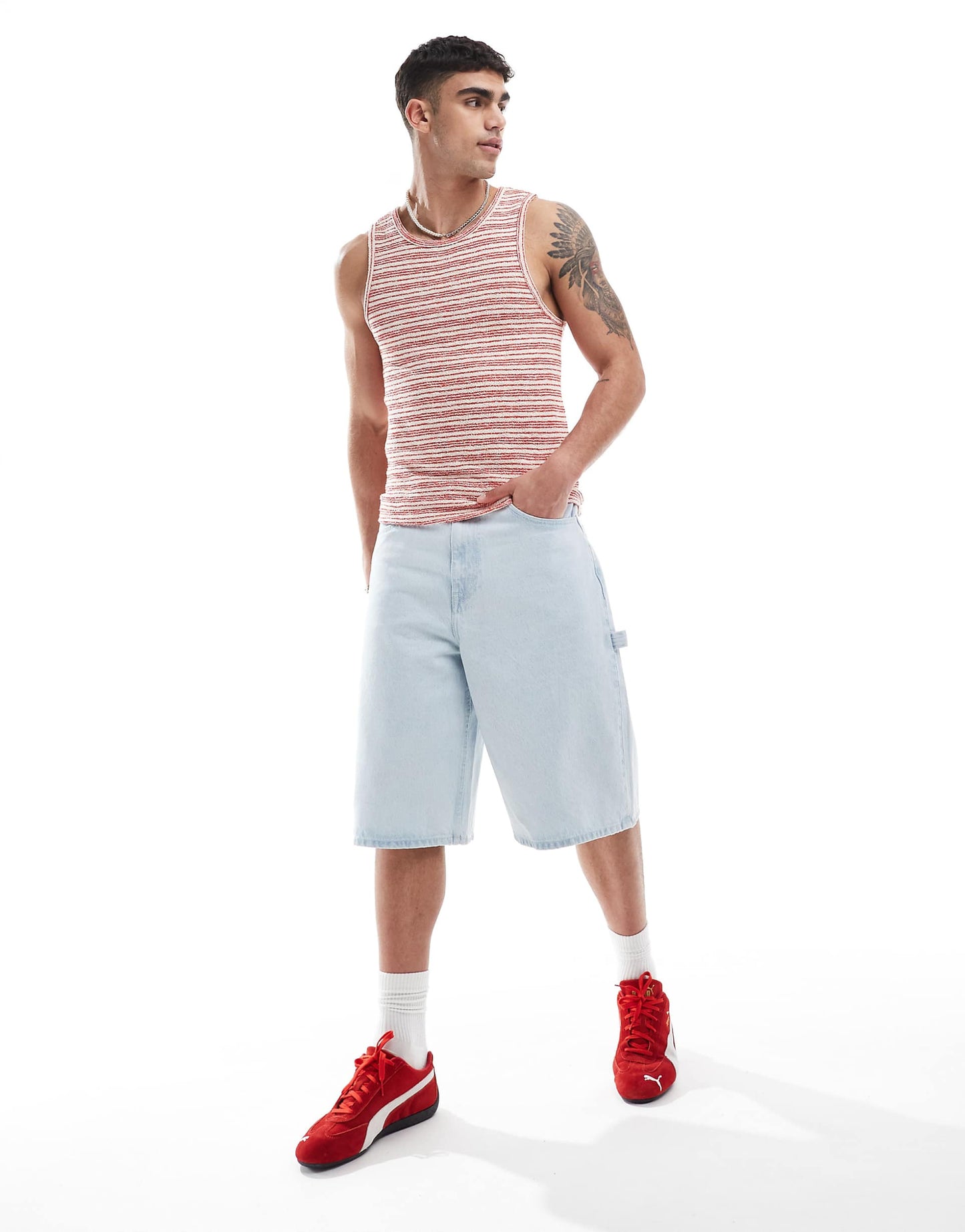 Vali Worker Baggy Fit Denim Jorts