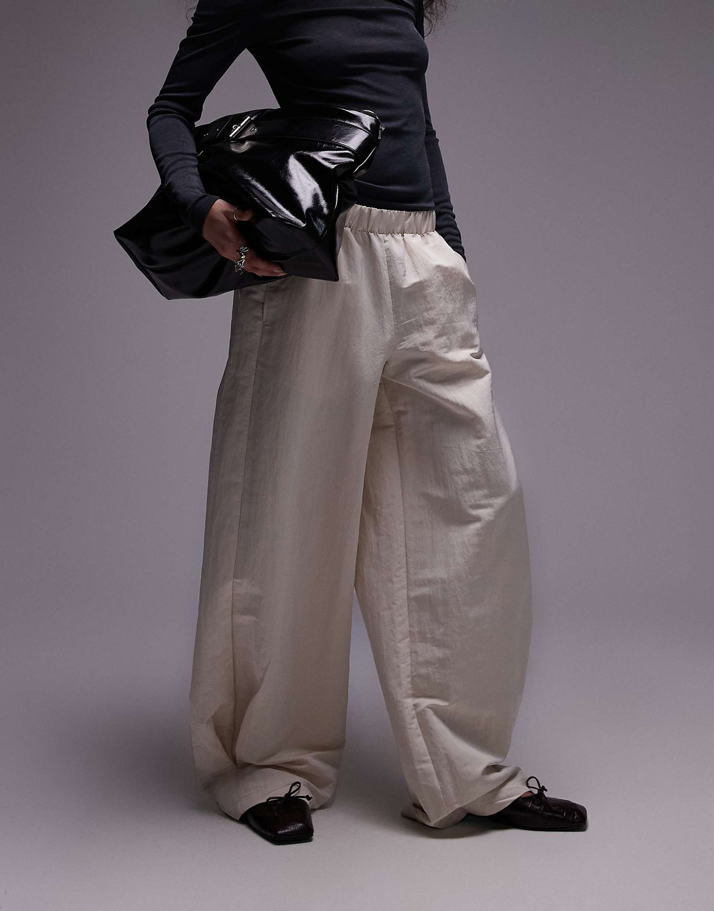 Elasticated Waist Satin Touch Trouser