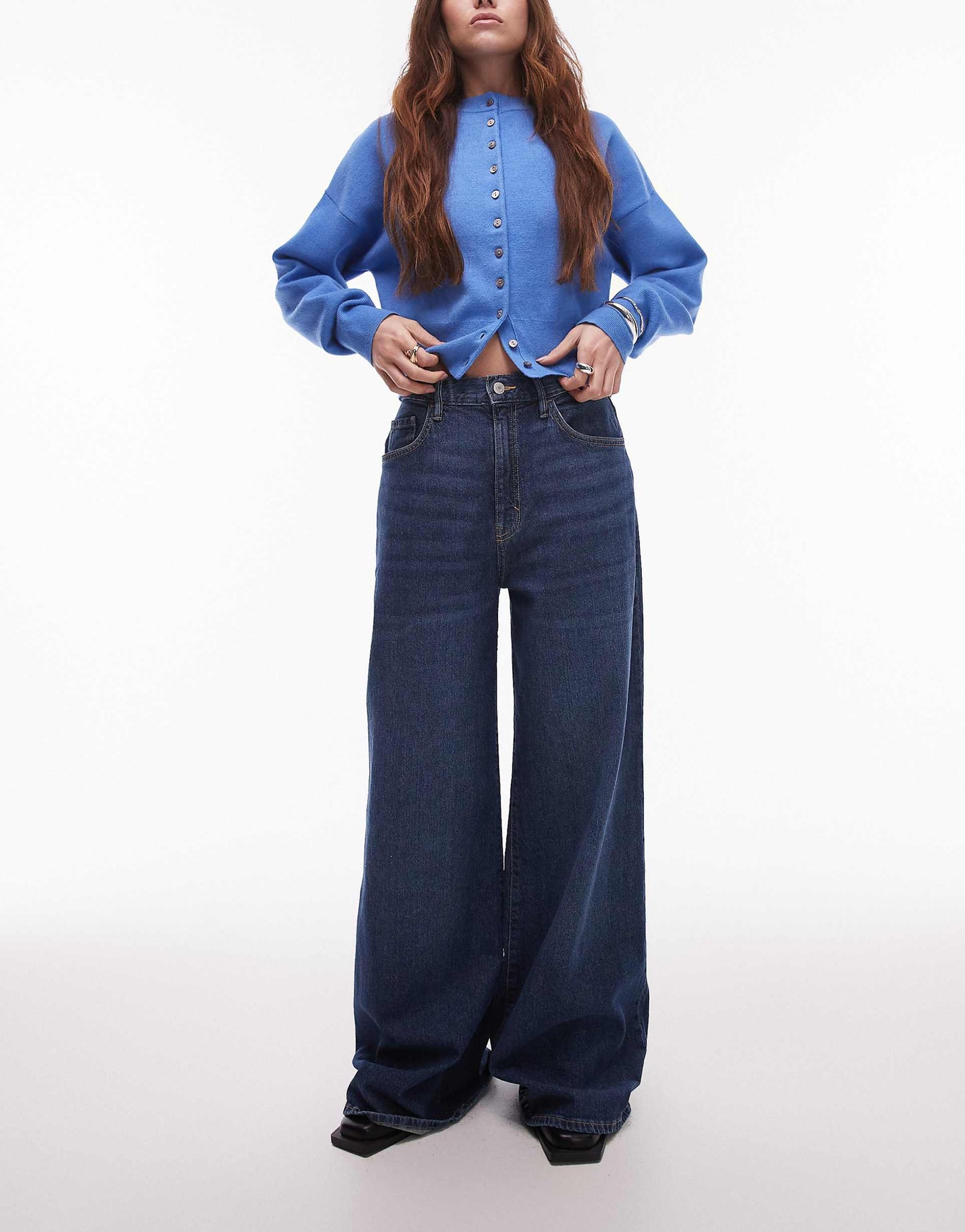 Longline Wide Leg Jeans