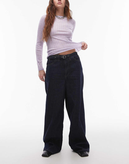 Belted Wide Leg Jean