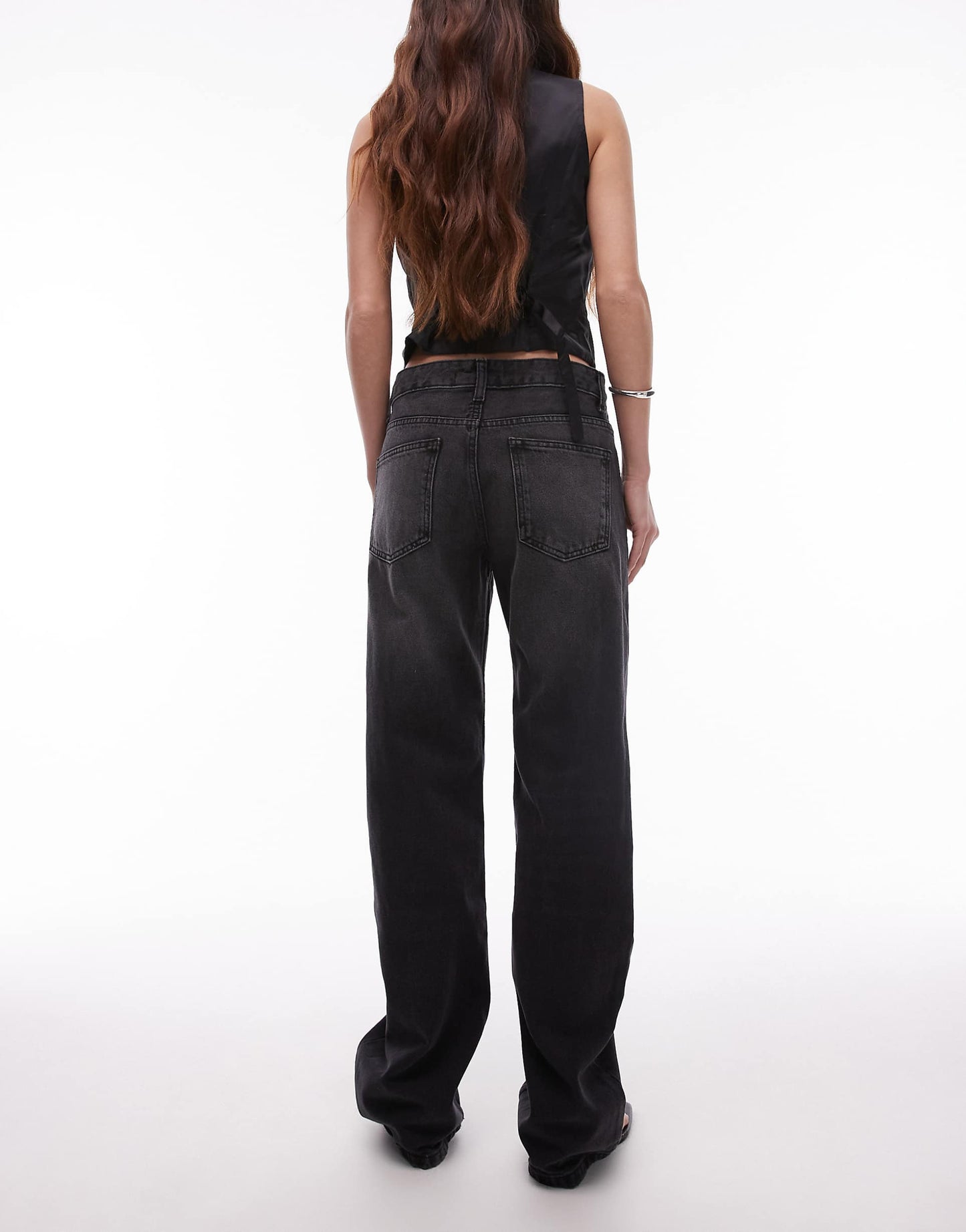 Mid Rise Straight Leg Jeans