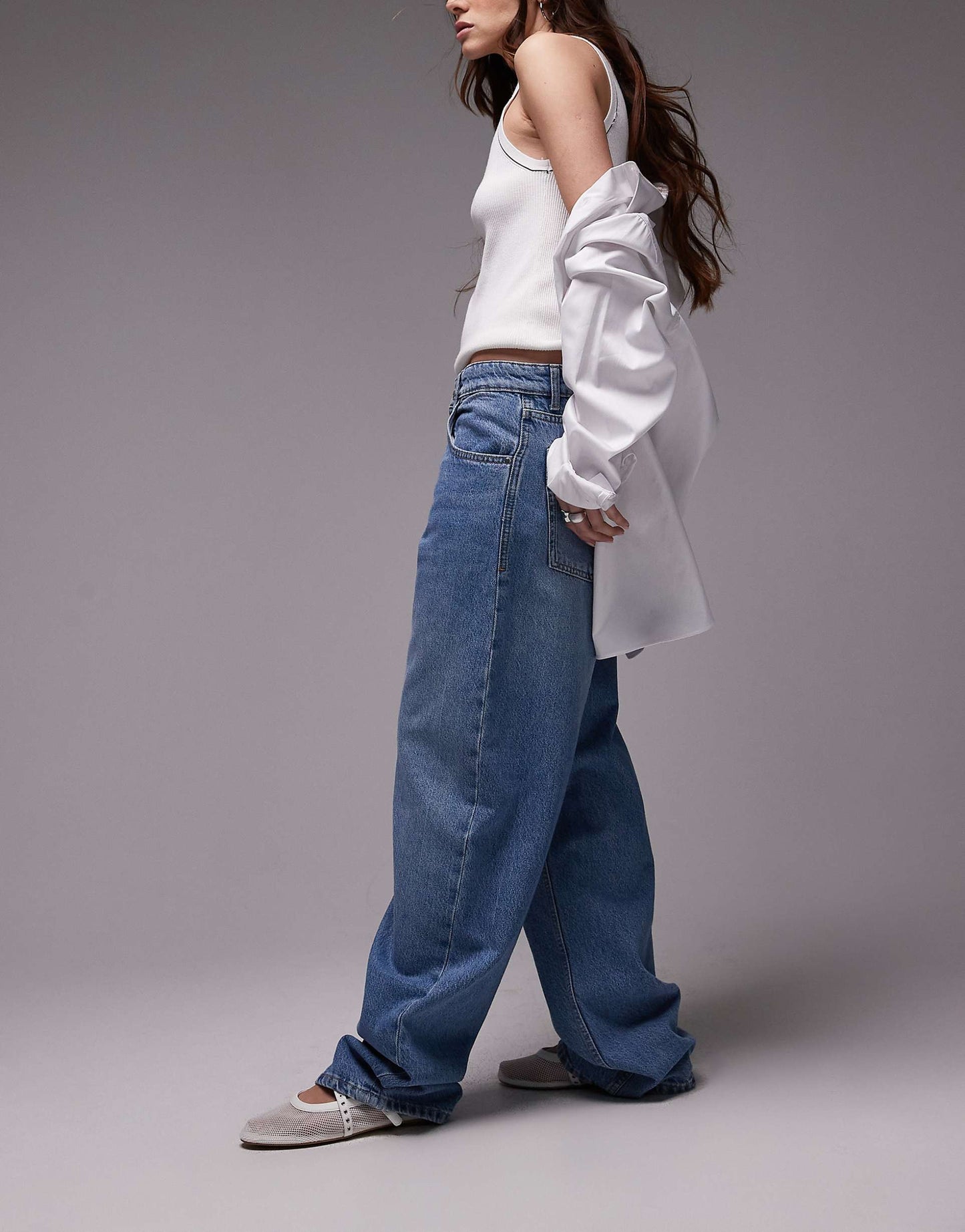 Seam Front Straight Leg Jeans