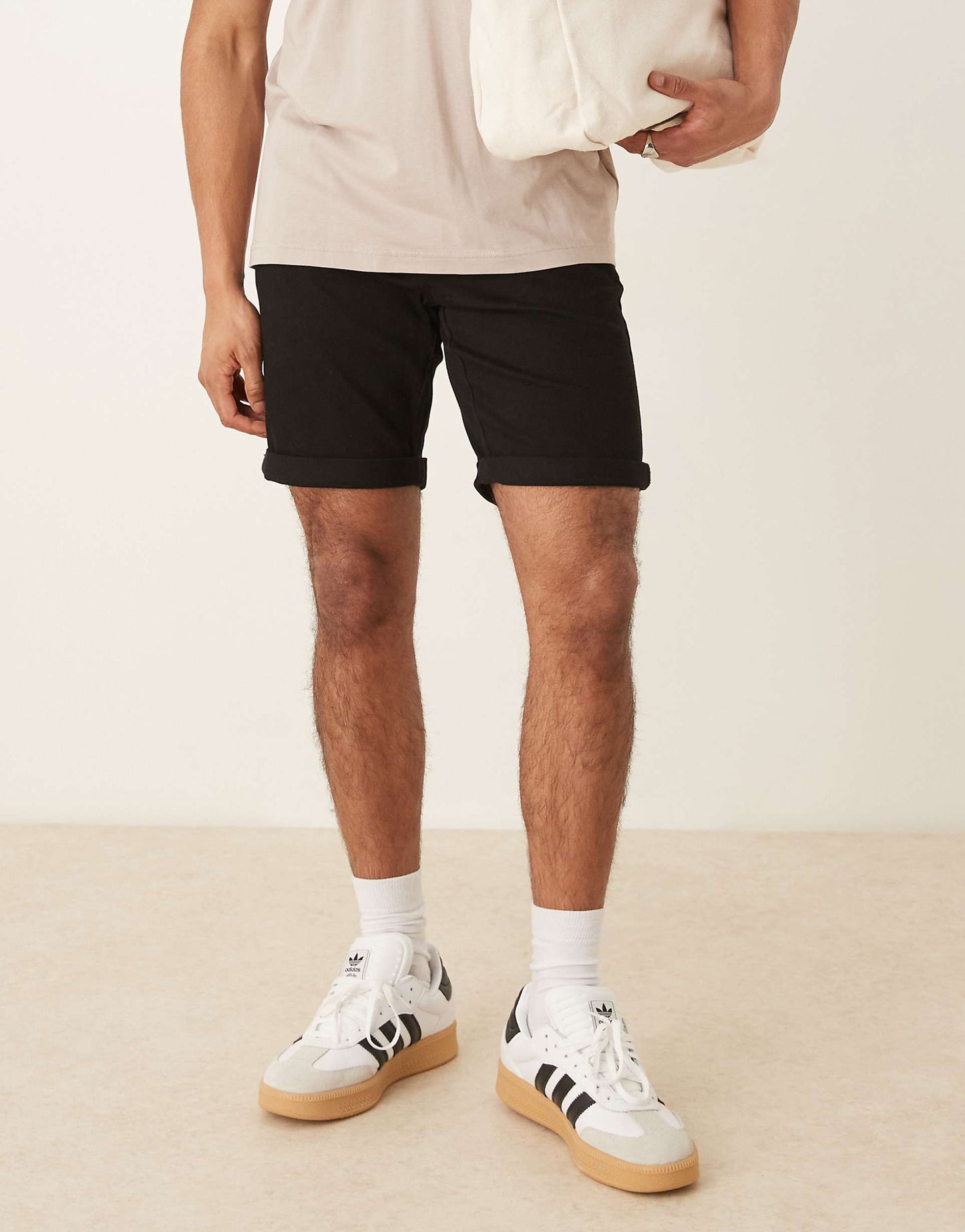 Stretch Slim Regular Length Denim Shorts