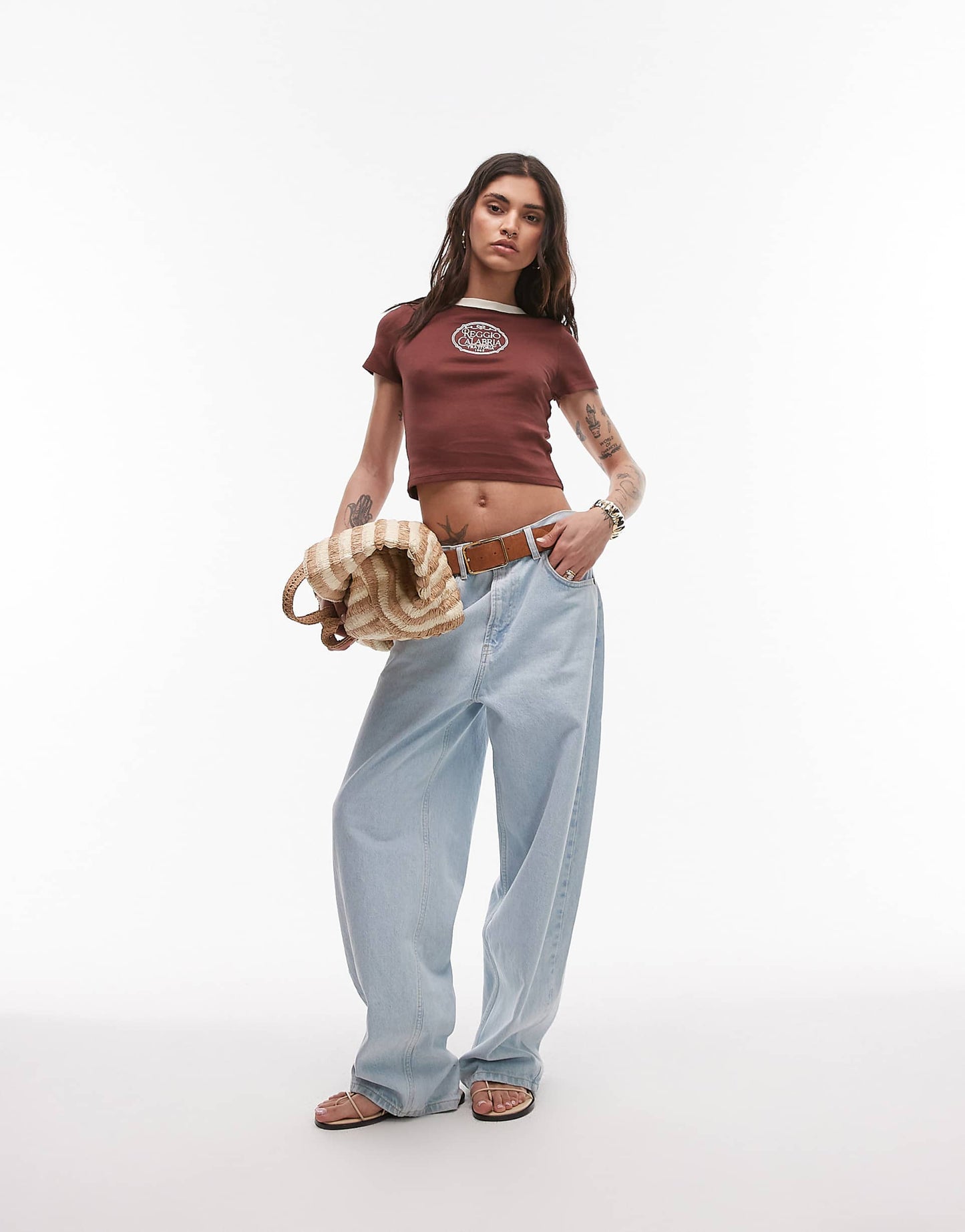 Embroidered Reggio Calabria Ringer Baby Tee