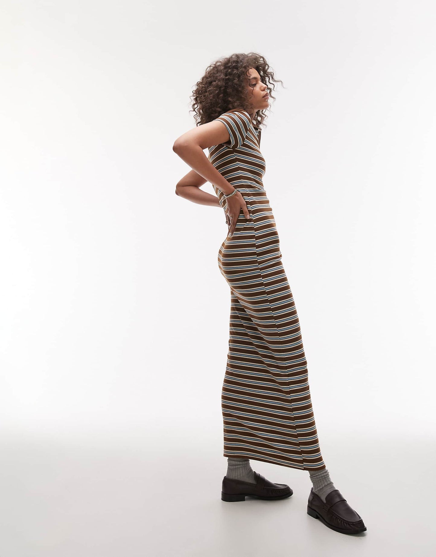 Maxi Stripe Polo Dress
