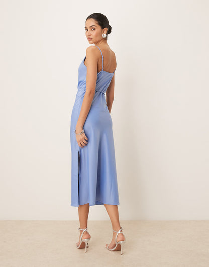 Satin Cami Midi Dress