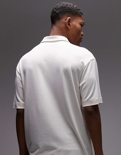 Premium Oversized Fit Polo With Zip Placket