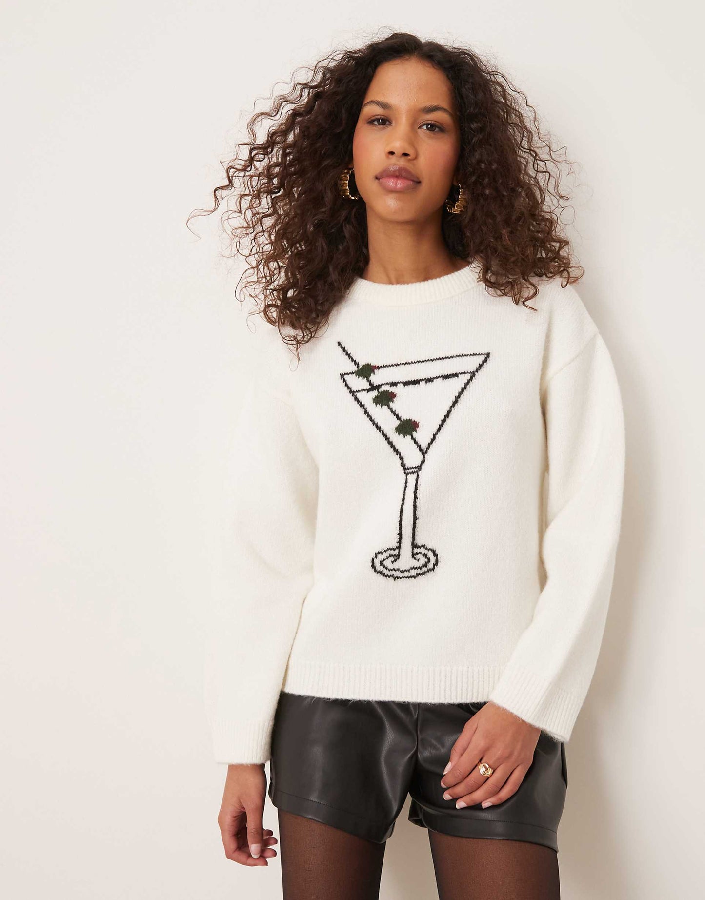 Knitted Jumper With Cocktail