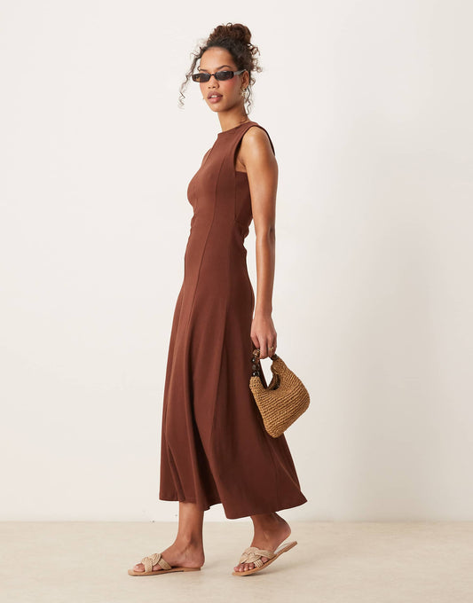 Cotton Sleeveless Midi Sundress
