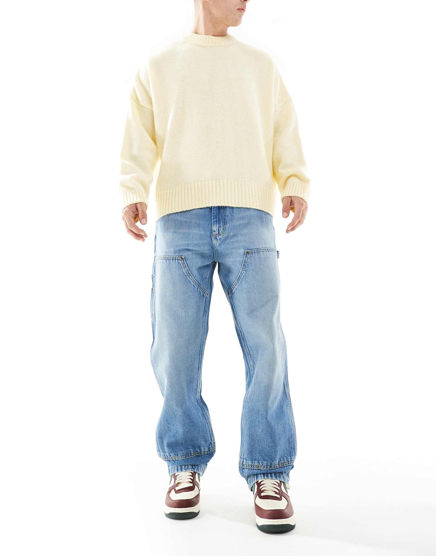 Double Knee Carpenter Loose Straight Fit Jeans
