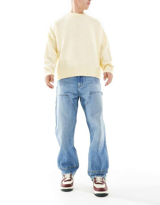 Double Knee Carpenter Loose Straight Fit Jeans