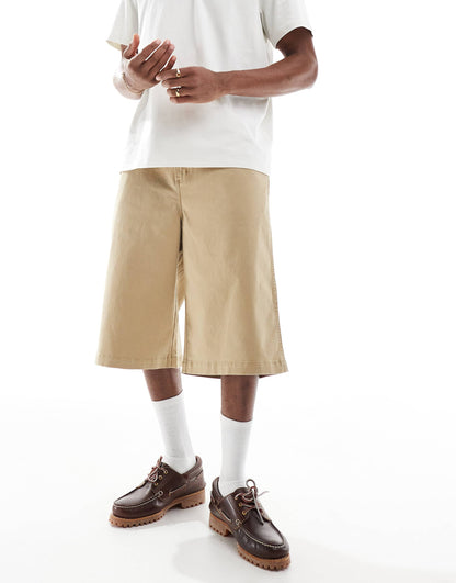 Casey Jones Workwear Drawstring Long Twill Shorts