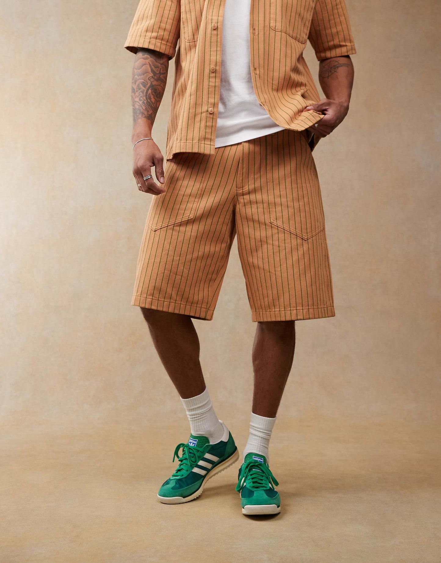 Casey Jones Workwear Porkchop Stripe Twill Shorts
