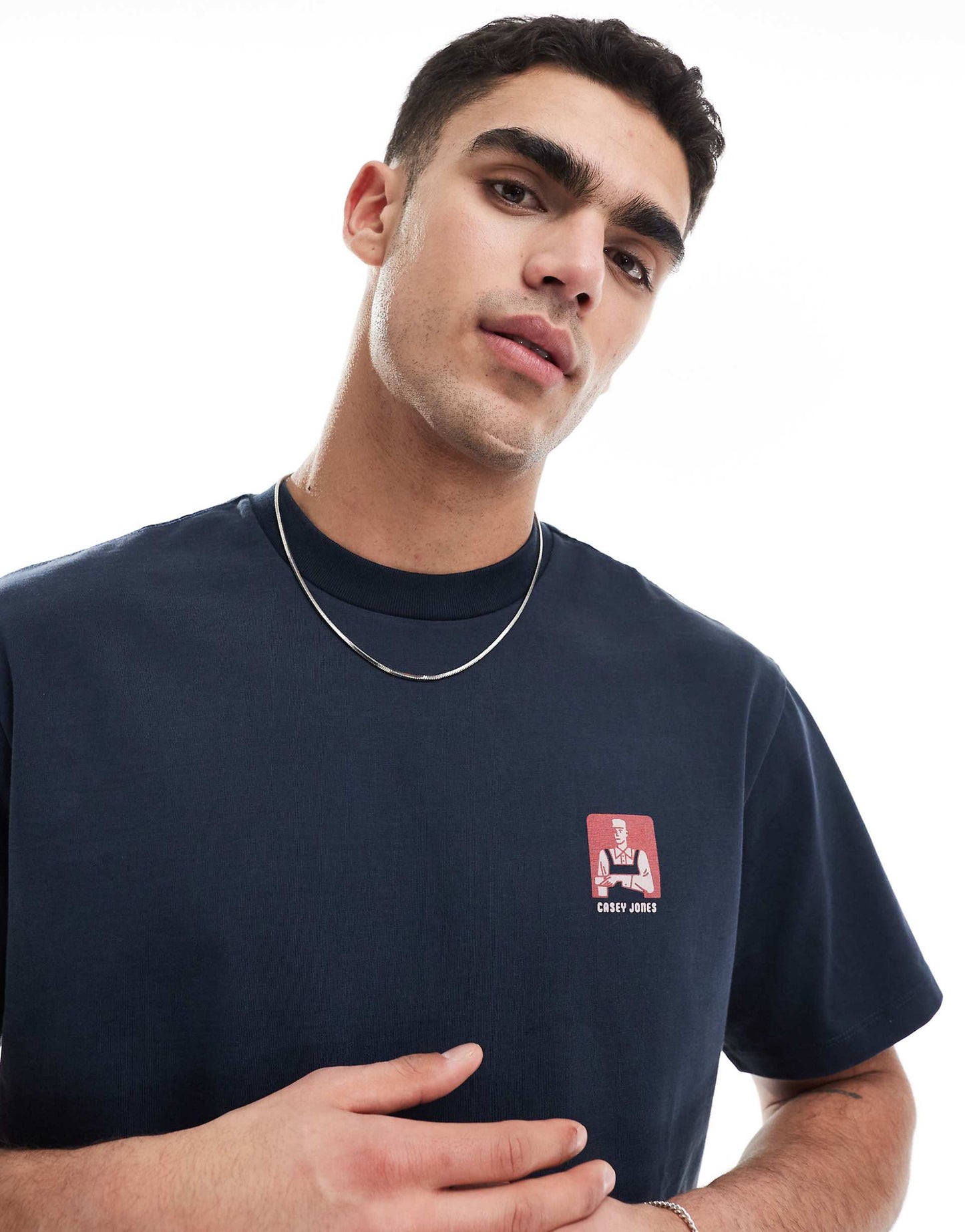 Casey Jones Workwear Poster Logo Back Print Relaxed Heavyweight T-Shirt