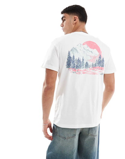 Mountain Back Print Relaxed Fit T-Shirt