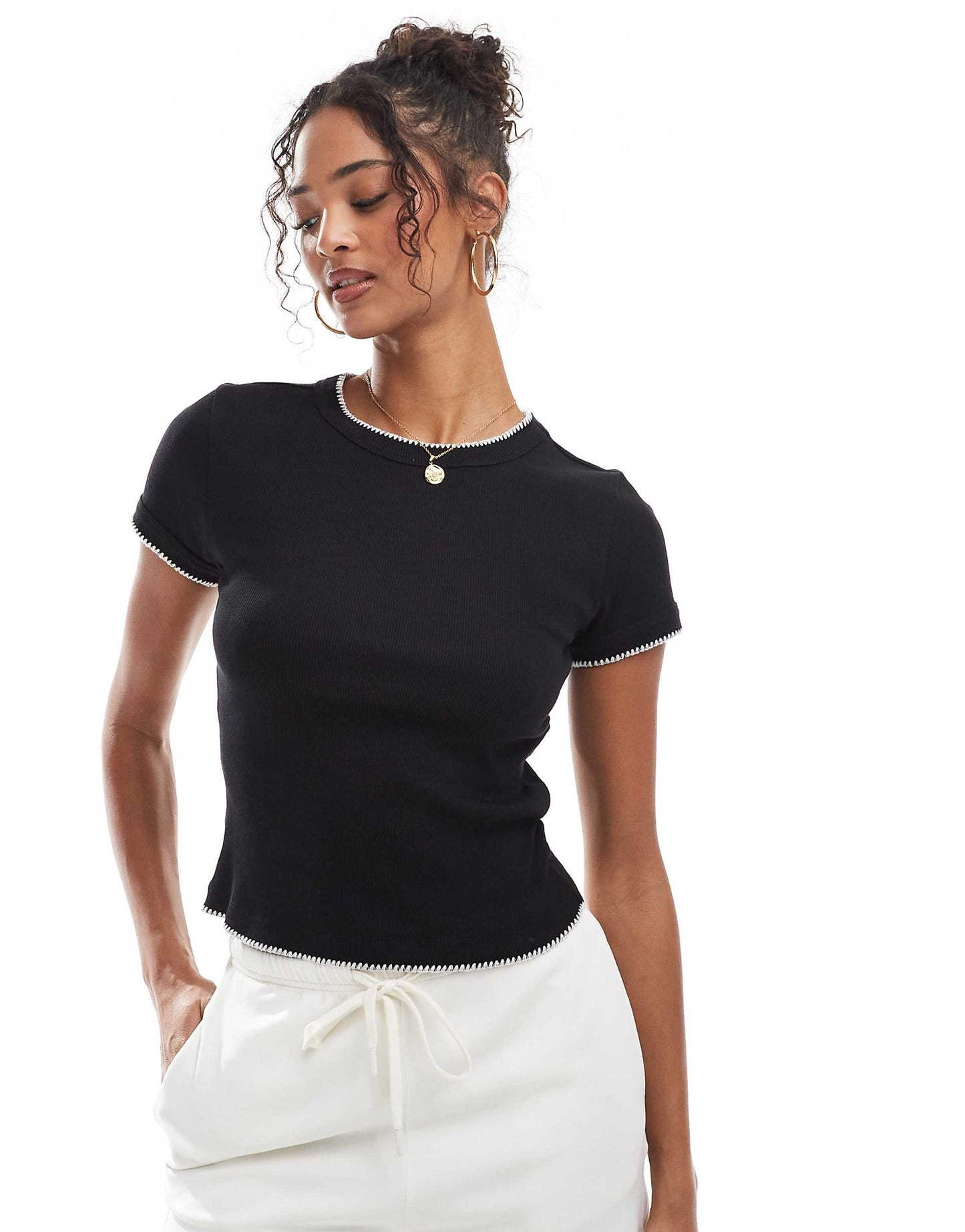 Babytee With Blanket Stitch Detail